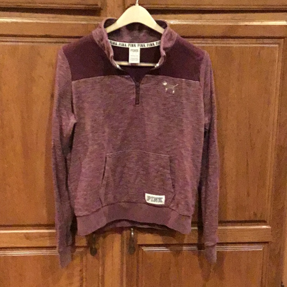 Pink maroon 1/4 zip